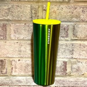 SALE NEW🍋Starbucks Summer 2022 Lemon Lime Ombre Puffy Stainless S.Venti Tumbler